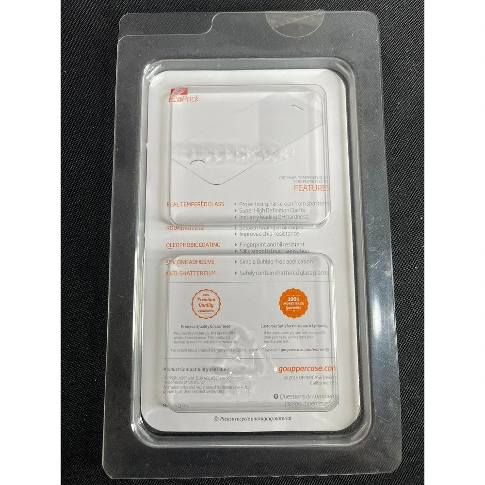 UPPERCASE DuraGlass 2 Pack Tempered Glass Screen Protector iPhone 5 5S 5C 9H NEW